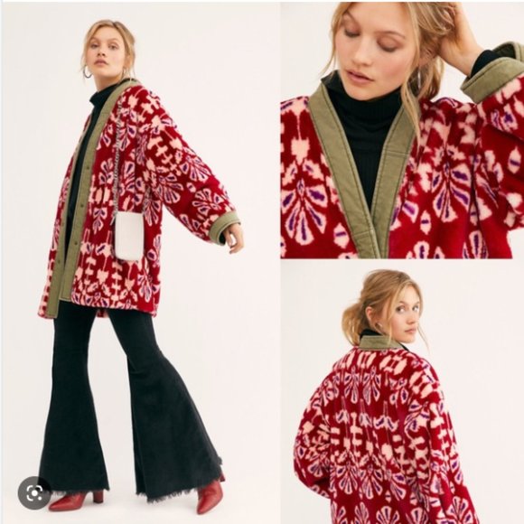 Free People Jackets & Blazers - Free People Vivid Dreams Kimono Sz Small